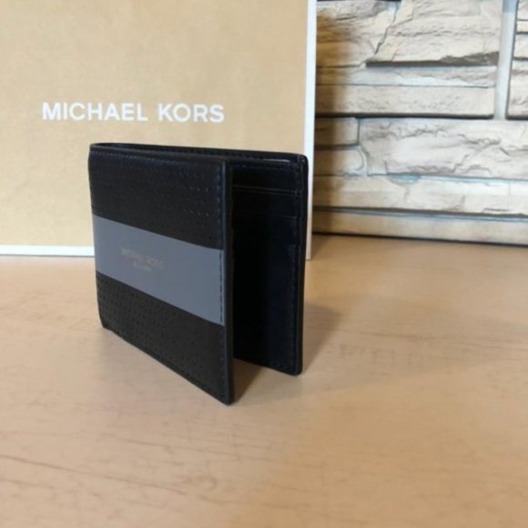 MICHAEL KORS MEN'S TALL CARD HOLDER WALLET SLIM BILLFORD LEATHER 36U9LCRF5U - Picture 4 of 8